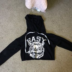 Cropped-Long sleeve Sweatshirt